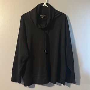 Jones & Co 2X Black Long Sleeve Top
